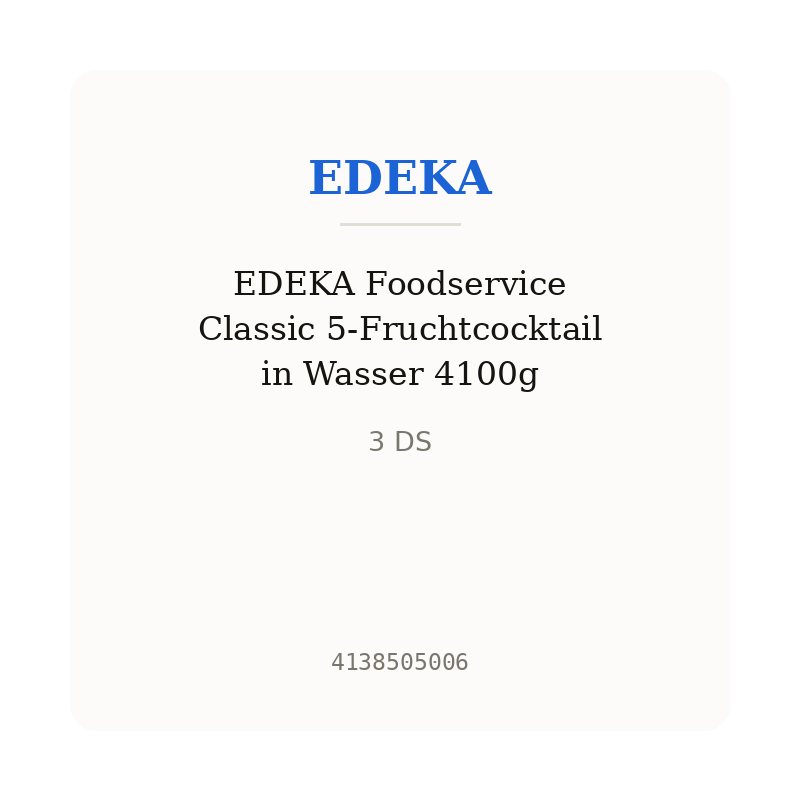 EDEKA Foodservice Classic 5-Fruchtcocktail in Wasser 4100g