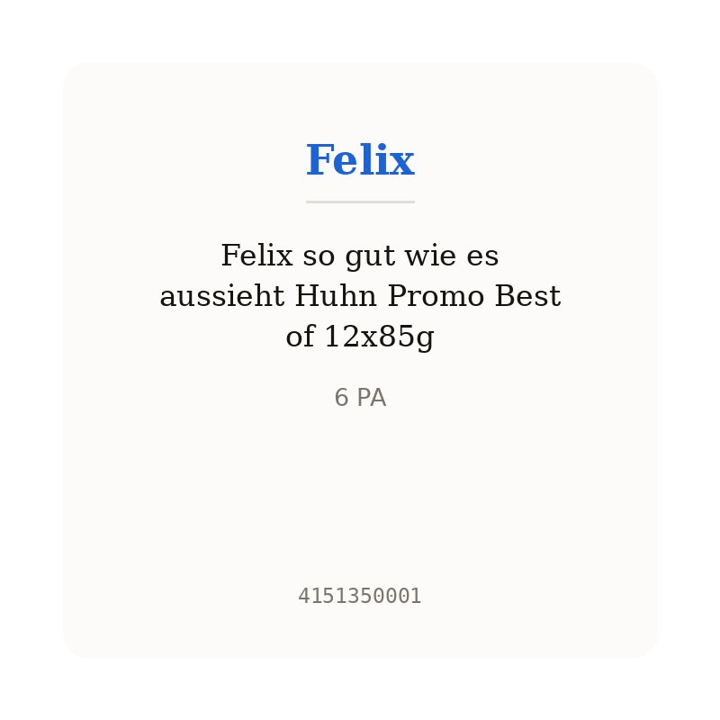 Felix so gut wie es aussieht Huhn Promo Best of 12x85g