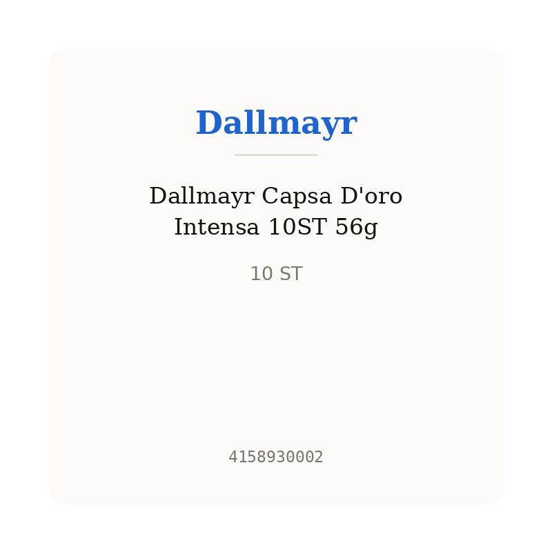 Dallmayr Capsa D'oro Intensa 10ST 56g