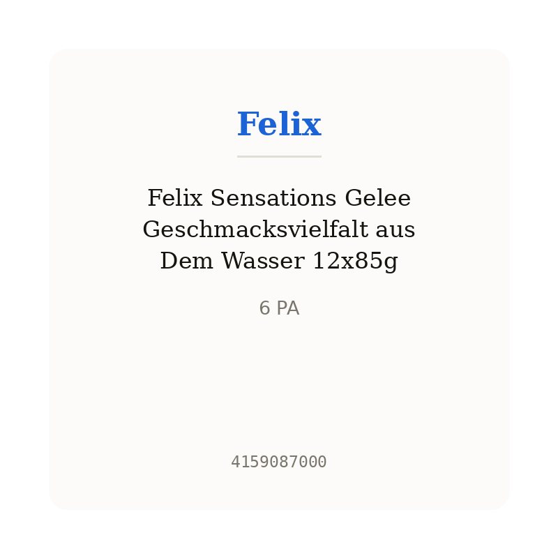 Felix Sensations Gelee Geschmacksvielfalt aus Dem Wasser 12x85g