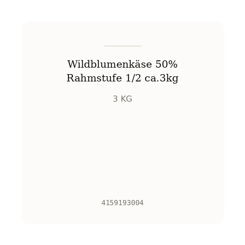 Wildblumenkäse 50% Rahmstufe 1/2 ca.3kg