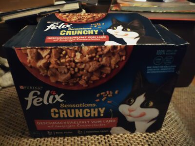 Felix Sensations Crunchy Geschmacksvielfalt vom Land 10x85g+40g