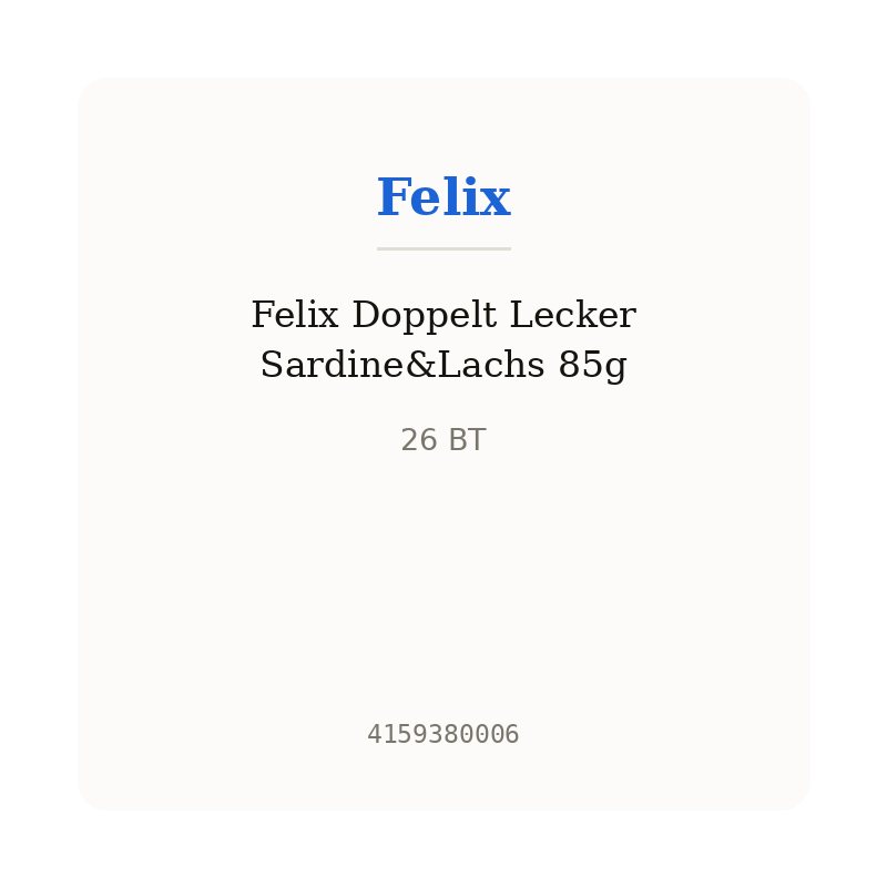 Felix Doppelt Lecker Sardine&Lachs 85g