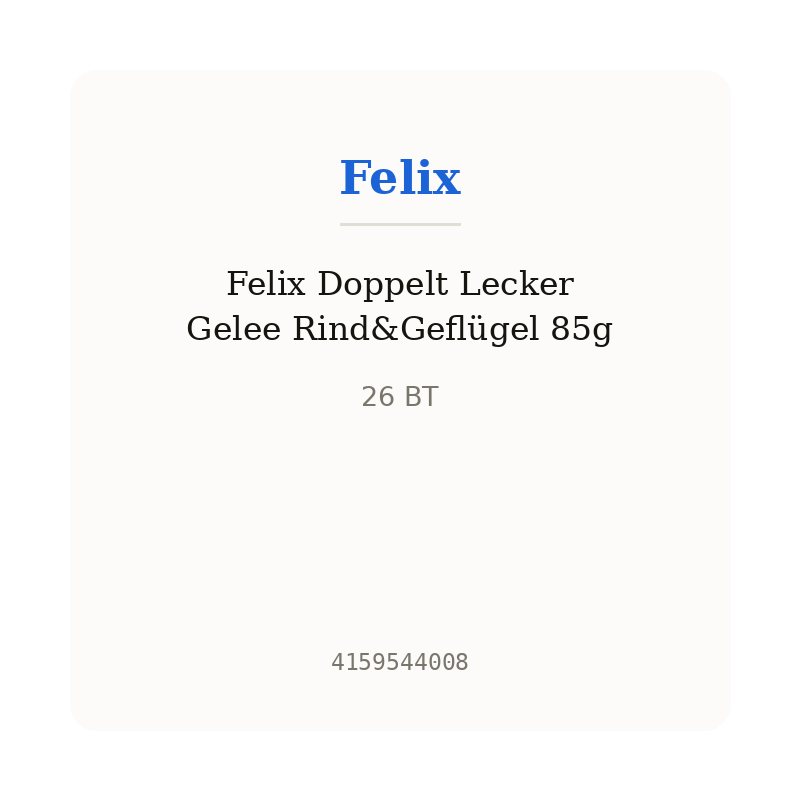 Felix Doppelt Lecker Gelee Rind&Geflügel 85g