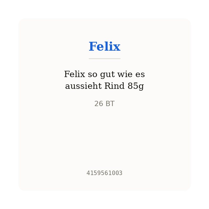 Felix so gut wie es aussieht Rind 85g