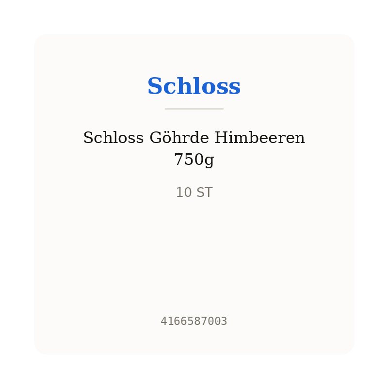 Schloss Göhrde Himbeeren 750g
