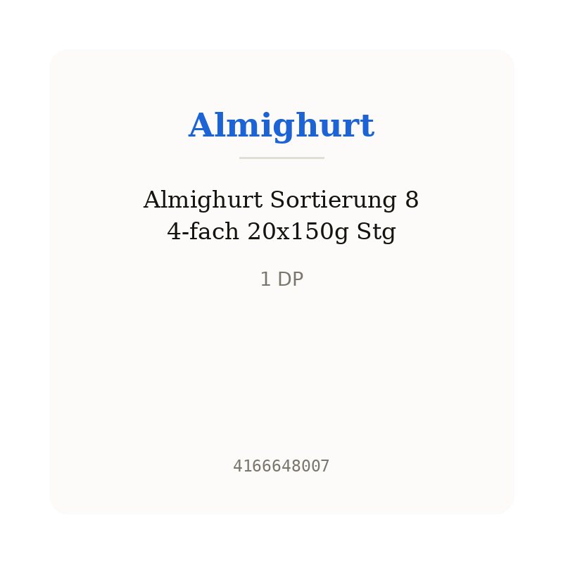 Almighurt Sortierung 8 4-fach 20x150g Stg
