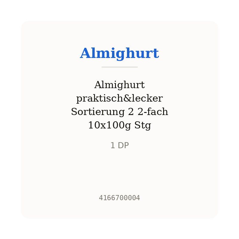 Almighurt praktisch&lecker Sortierung 2 2-fach 10x100g Stg