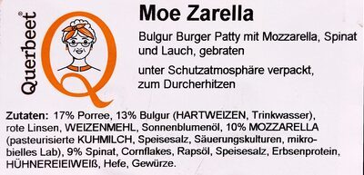 Querbeet Bulgur-Burger mit Mozzarella 180g