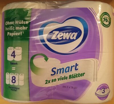 Zewa Smart Toilettenpapier 3-lagig weiß 4x300BL