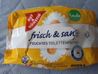 GUT&GÜNSTIG feuchtes Toilettenpapier Kamille Doppelpack 2x70Stück