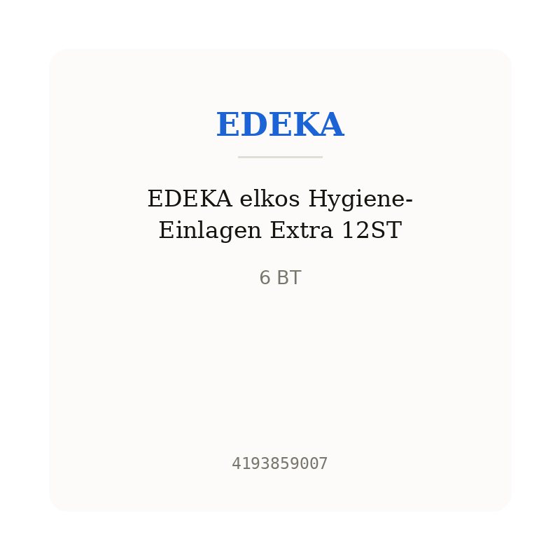 EDEKA elkos Hygiene-Einlagen Extra 12ST