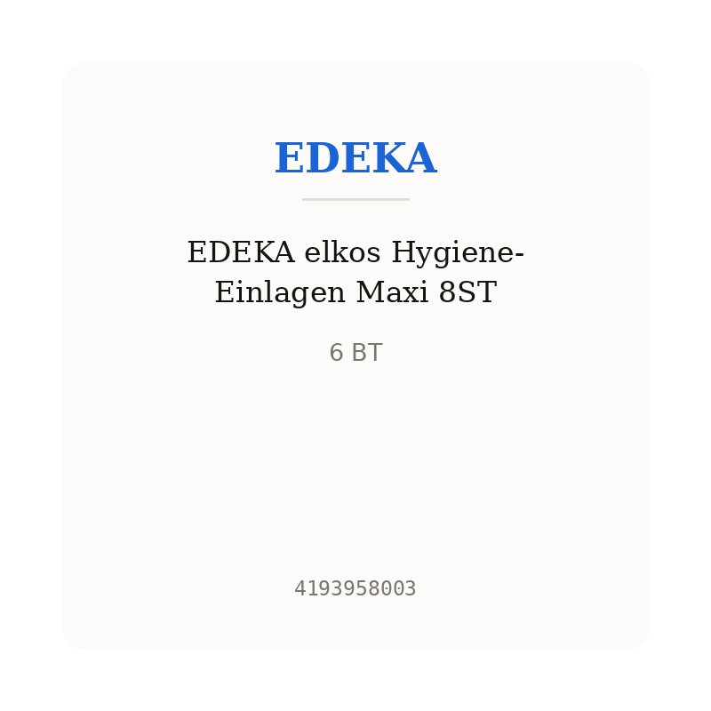 EDEKA elkos Hygiene-Einlagen Maxi 8ST
