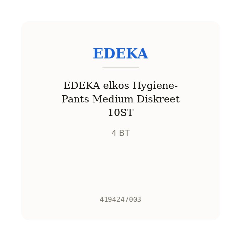 EDEKA elkos Hygiene-Pants Medium Diskreet 10ST
