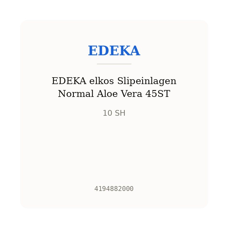 EDEKA elkos Slipeinlagen Normal Aloe Vera 45ST