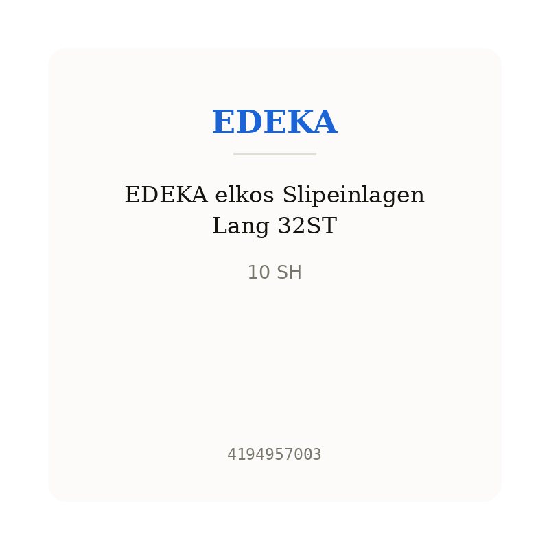 EDEKA elkos Slipeinlagen Lang 32ST