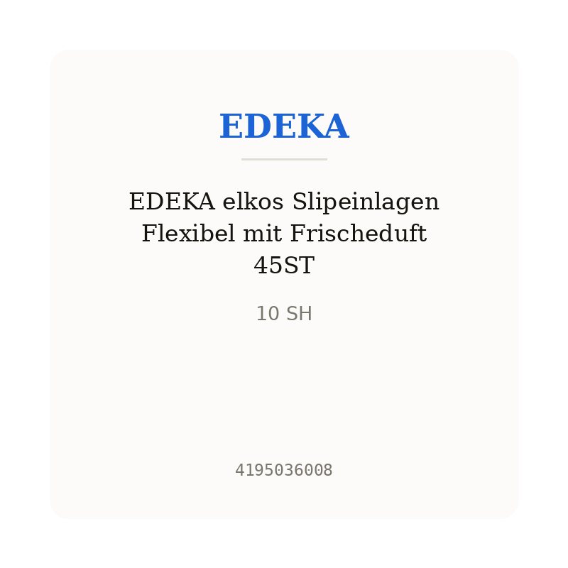 EDEKA elkos Slipeinlagen Flexibel mit Frischeduft 45ST