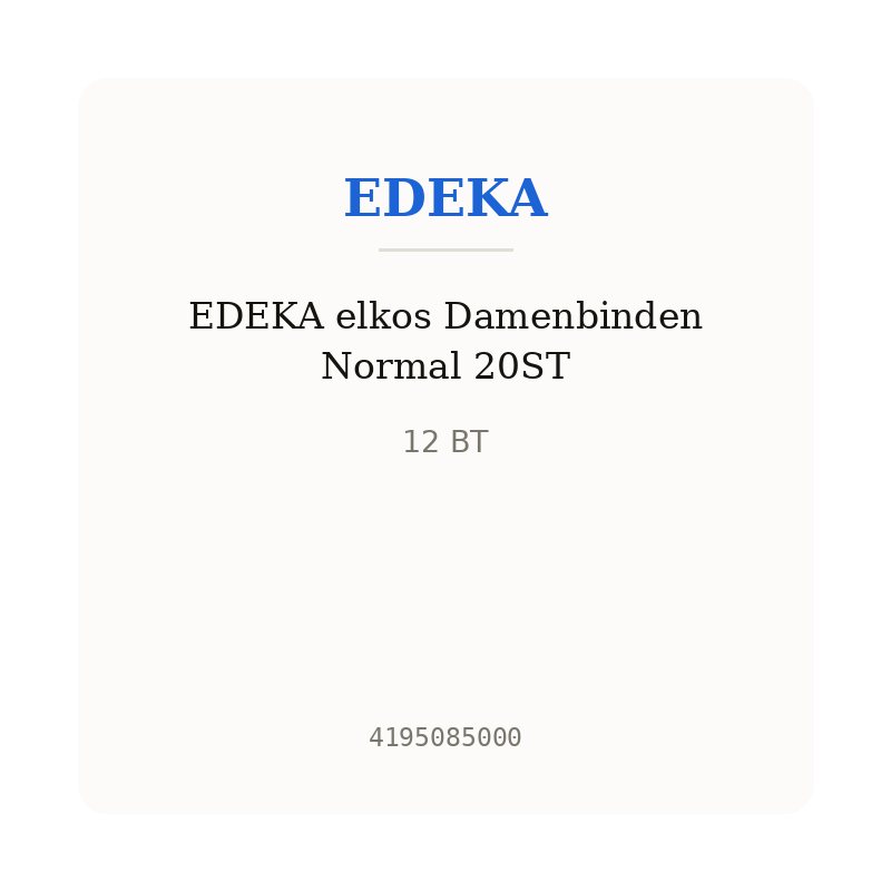 EDEKA elkos Damenbinden Normal 20ST