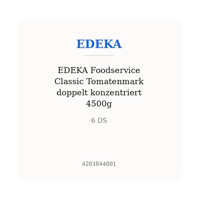 EDEKA Foodservice Classic Tomatenmark doppelt konzentriert 4500g