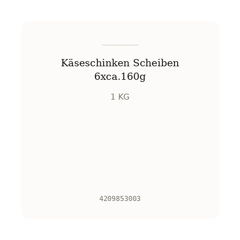 Käseschinken Scheiben 6xca.160g