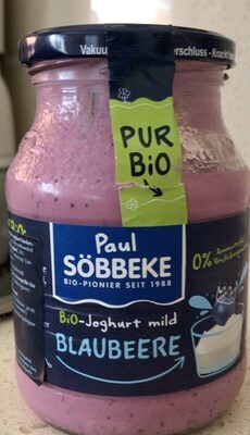 Bio Söbbeke Pur Bio Joghurt Blaubeere 3,8% 500g MW