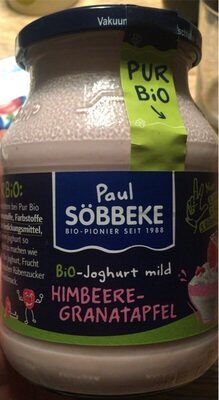 Bio Söbbeke Pur Bio Joghurt Himbeere-Granatapfel 3,8% 500g MW