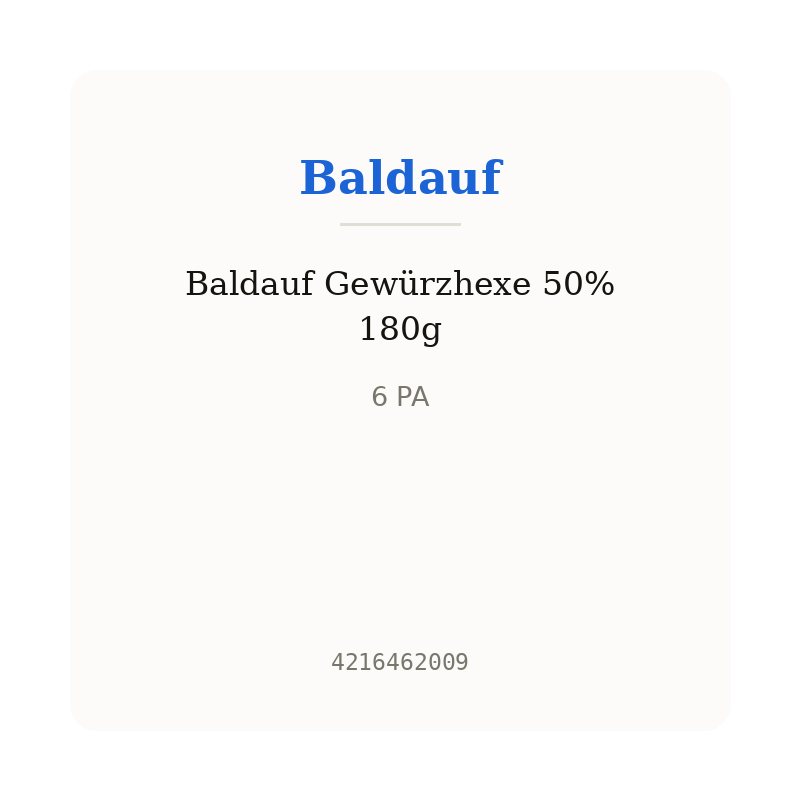 Baldauf Gewürzhexe 50% 180g