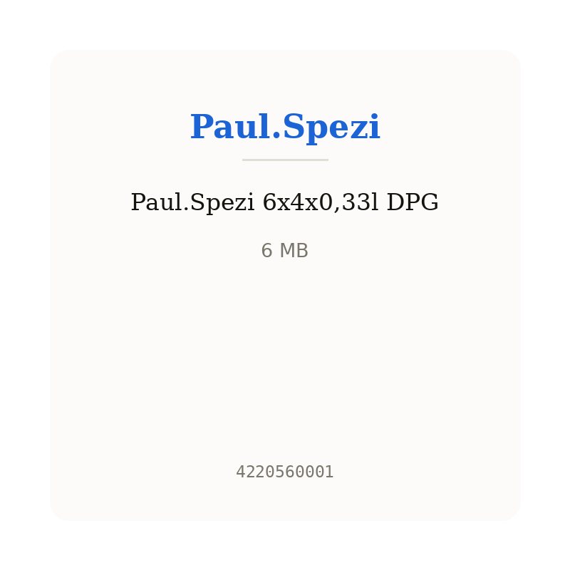 Paul.Spezi 6x4x0,33l DPG