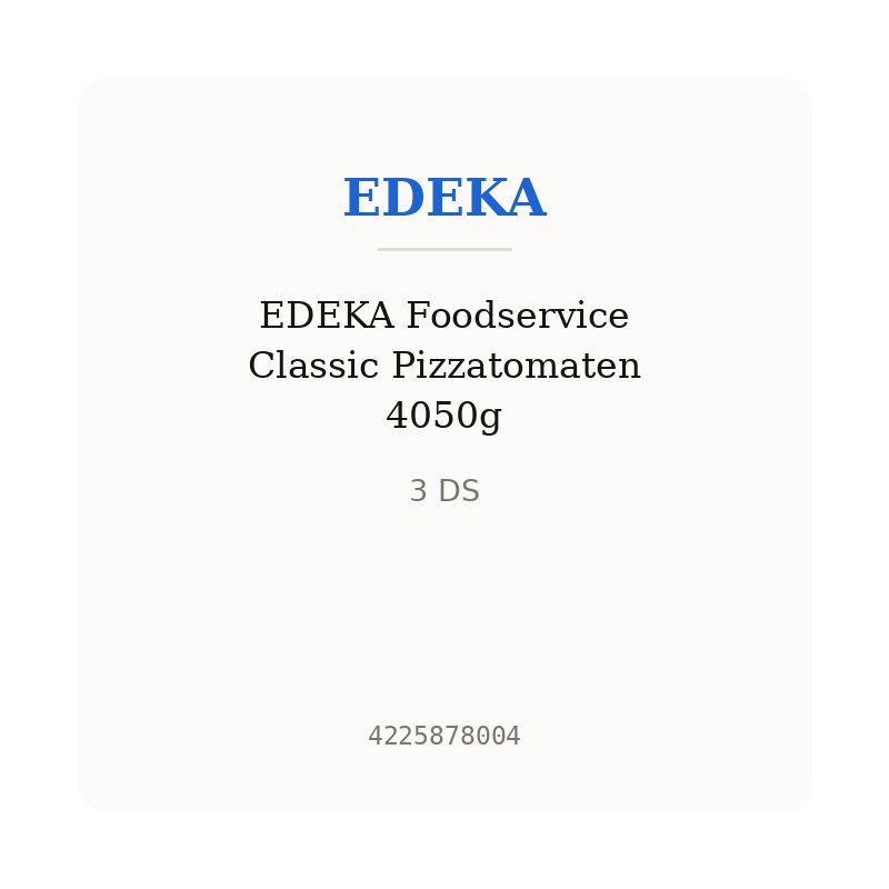 EDEKA Foodservice Classic Pizzatomaten 4050g