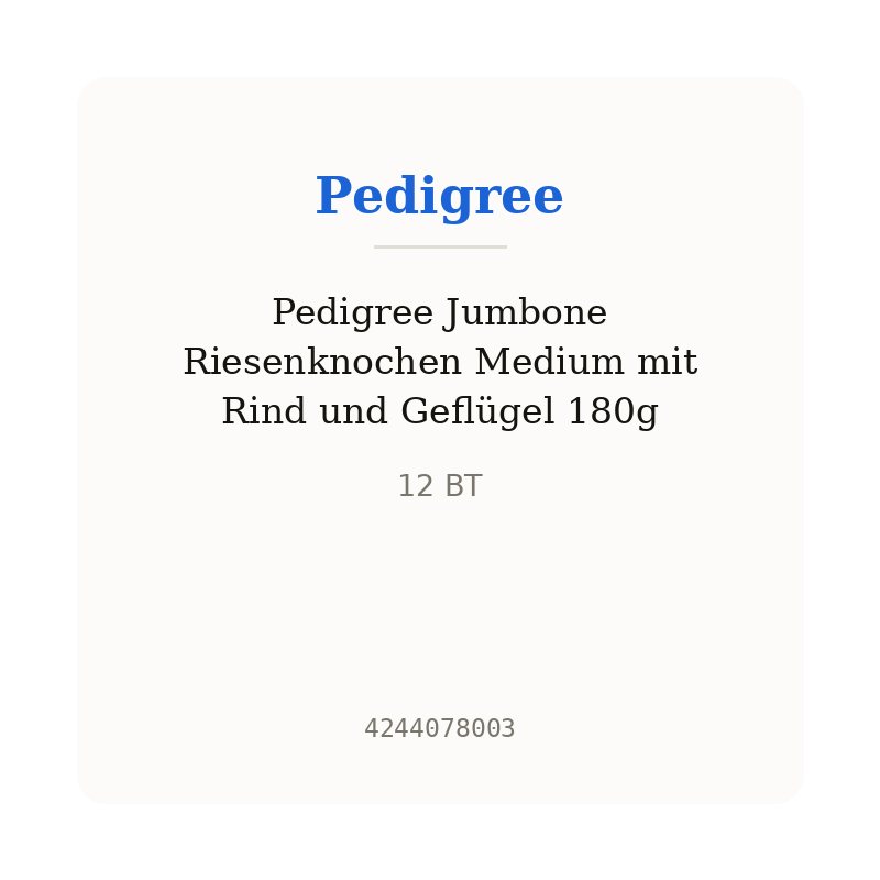 Pedigree Jumbone Riesenknochen Medium mit Rind und Geflügel 180g