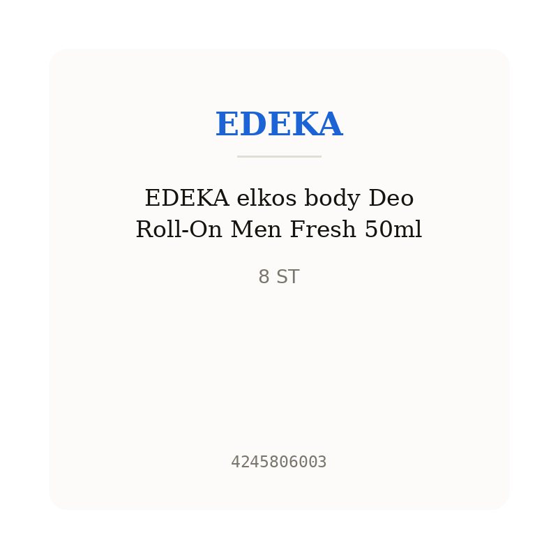 EDEKA elkos body Deo Roll-On Men Fresh 50ml