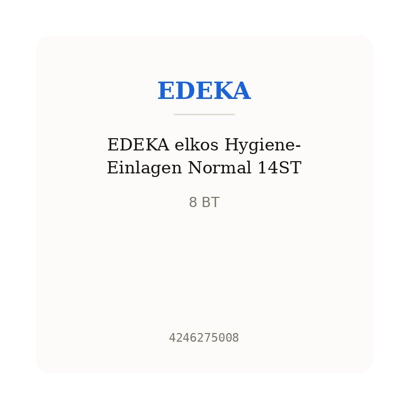 EDEKA elkos Hygiene-Einlagen Normal 14ST