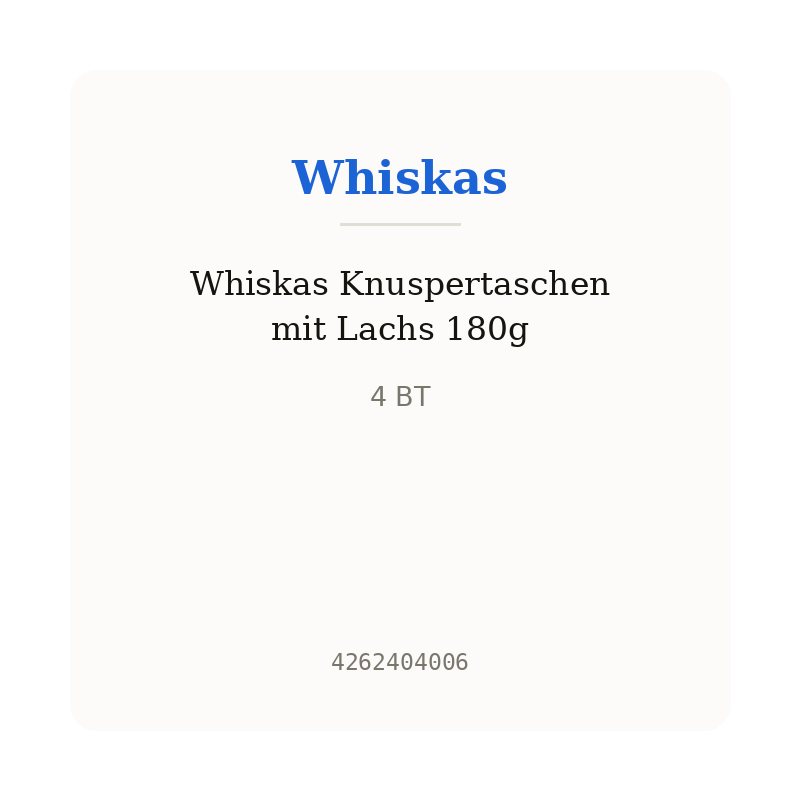 Whiskas Knuspertaschen mit Lachs 180g
