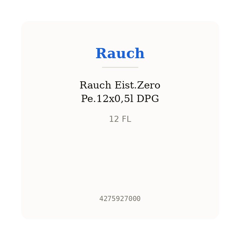 Rauch Eist.Zero Pe.12x0,5l DPG