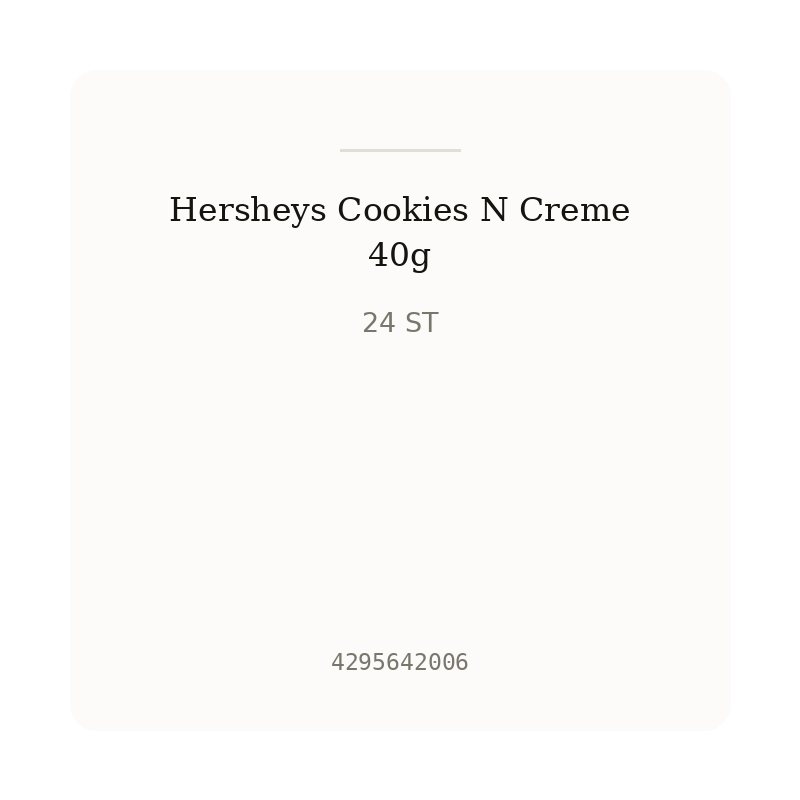 Hersheys Cookies N Creme 40g