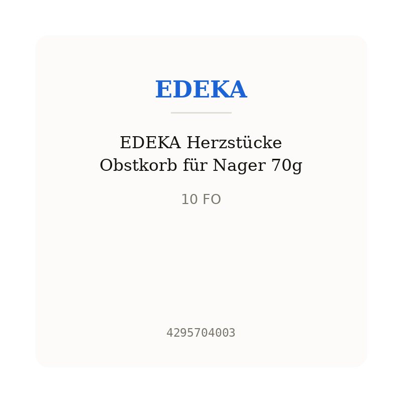 EDEKA Herzstücke Obstkorb für Nager 70g