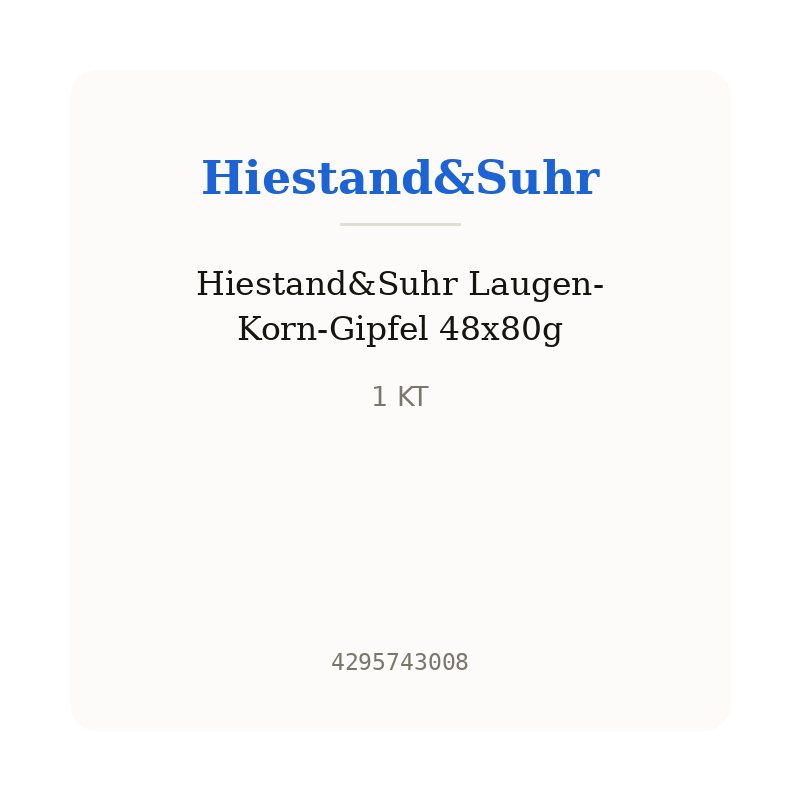 Hiestand&Suhr Laugen-Korn-Gipfel 48x80g