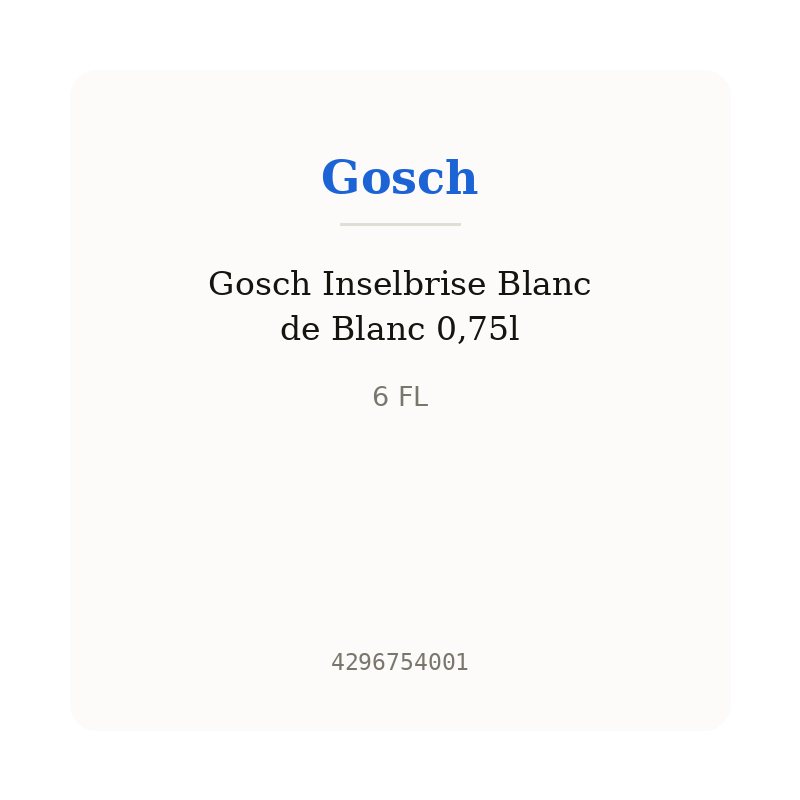 Gosch Inselbrise Blanc de Blanc 0,75l
