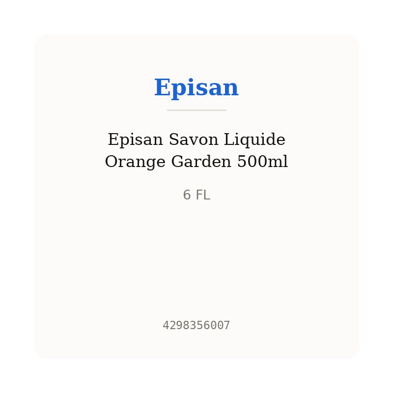 Episan Savon Liquide Orange Garden 500ml