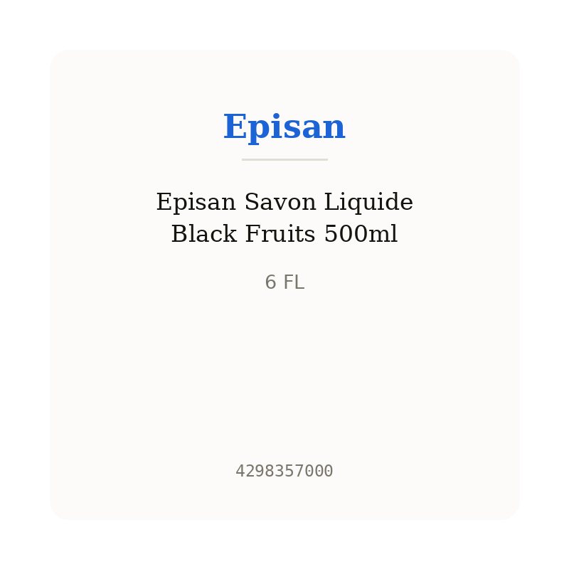 Episan Savon Liquide Black Fruits 500ml