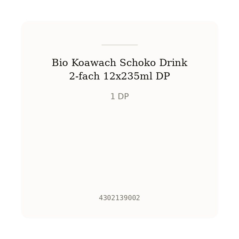 Bio Koawach Schoko Drink 2-fach 12x235ml DP