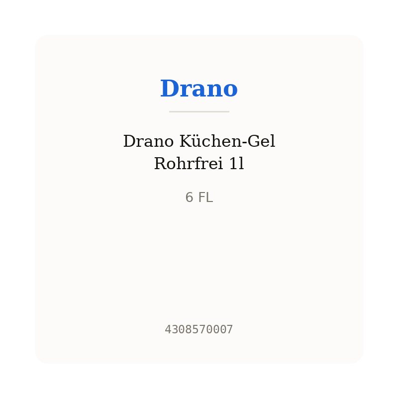 Drano Küchen-Gel Rohrfrei 1l
