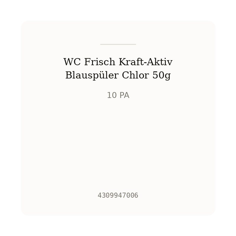 WC Frisch Kraft-Aktiv Blauspüler Chlor 50g