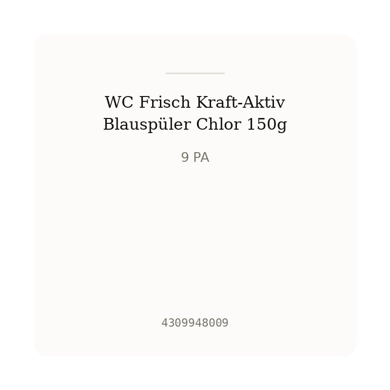 WC Frisch Kraft-Aktiv Blauspüler Chlor 150g