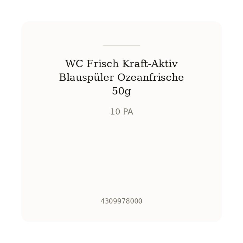 WC Frisch Kraft-Aktiv Blauspüler Ozeanfrische 50g