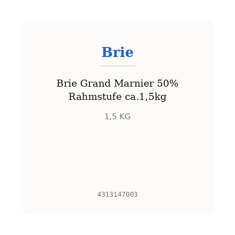 Brie Grand Marnier 50% Rahmstufe ca.1,5kg