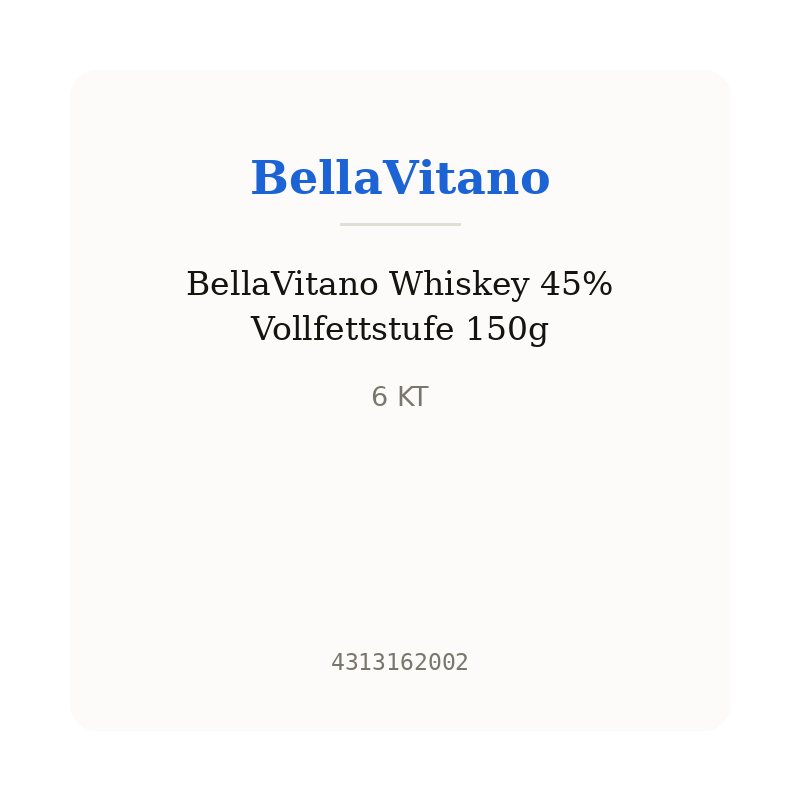 BellaVitano Whiskey 45% Vollfettstufe 150g
