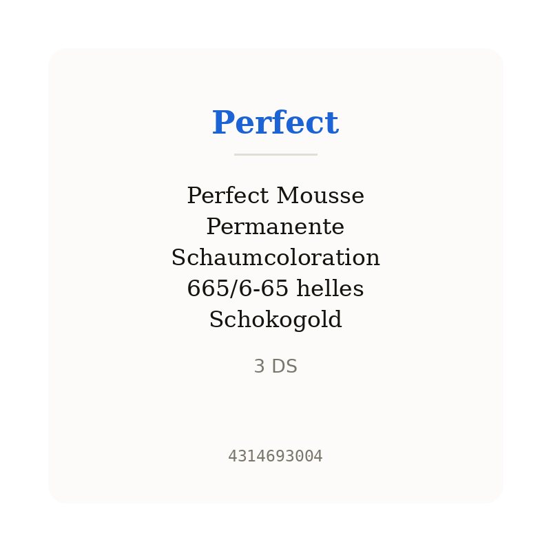 Perfect Mousse Permanente Schaumcoloration 665/6-65 helles Schokogold