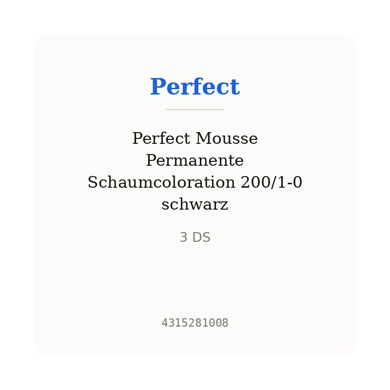 Perfect Mousse Permanente Schaumcoloration 200/1-0 schwarz