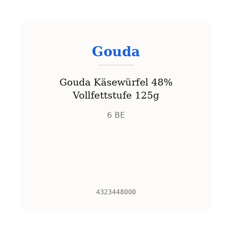 Gouda Käsewürfel 48% Vollfettstufe 125g
